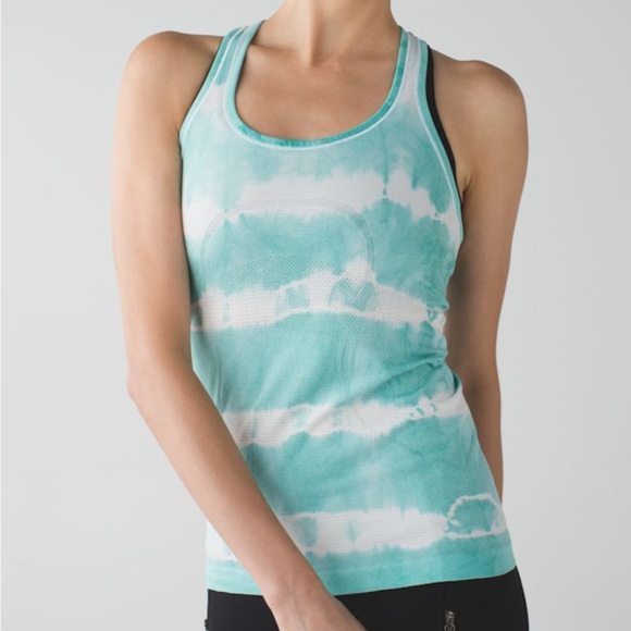 lululemon athletica Tops - Lululemon Swiftly Tech Racerback Tank Top Heathered Tranquil Blue